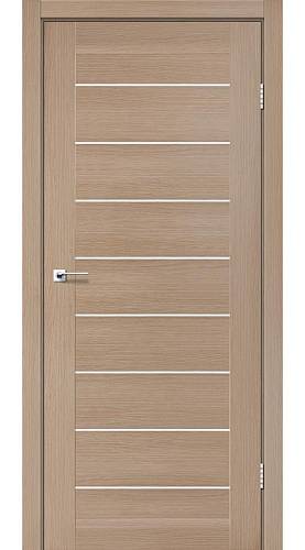 Дверь межкомнатная Leador Neapol дуб мокко (800*2000) sincrolam, стекло сатин белый