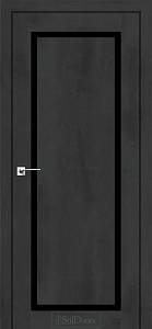 Дверне полотно ASMARA StilDoors Светлый Бетон (800*2000) ПП ,стекло черное