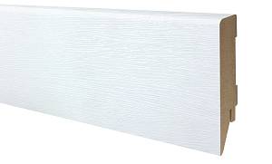 Плінтус ОМиС МДФ 80*19*2400 прямой на кляймер белый структурный (4шт-уп)