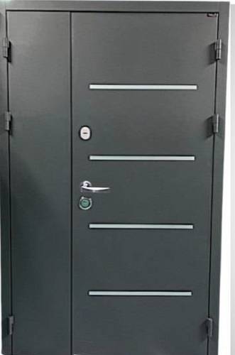 Двері вхідні Портала серія Стріт Aluma 1 Metallic Grey Дублін Дуб шато 12000*2040 права