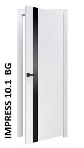Дверь Impress 10.1 бел. мат (PU)800*2000*40мм +з/ц магнит RB белый*с адаптером на WC