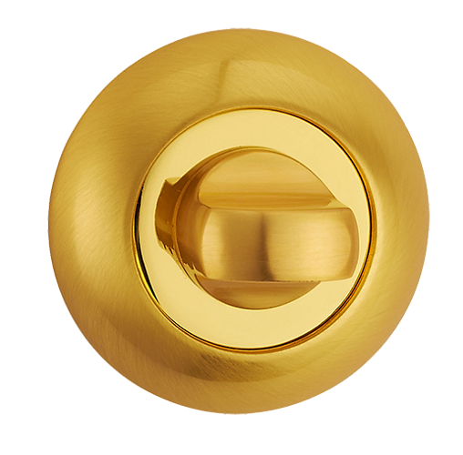 Накладка MVM на замок под WC T3 PB/SB полирован. латунь/матовая латунь (цинковый сплав)