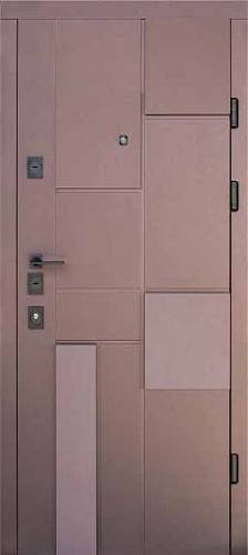 Двері Вхідні Магда тип 13 модель MG Бронзовий/Вершковий браш 860, 960 Ral 9005 (квартира)