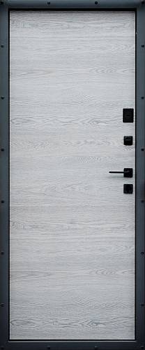 Двері вхідні Форт Нокс Краффт Матовий сірий 7024/Астана пыльно-сірий горизонт 850х2030 вулиця