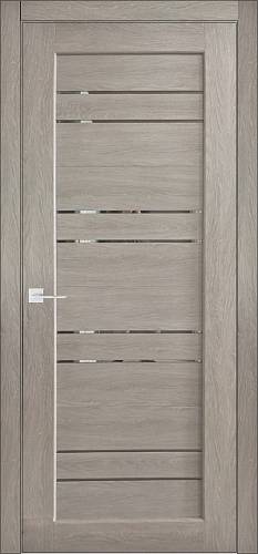 Двері  міжкімнатні FDC (QD) модель YM1 600х2000 дзеркало, Текс дуб сірий