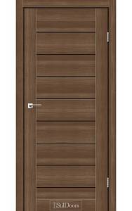 Дверне полотно TANZANIA StilDoors Орех золотой (800*2000) ПВХ, стекло черное