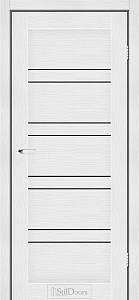 Дверне полотно ANTALYA 800 х 2000, Біле Дерево, Чорне скло