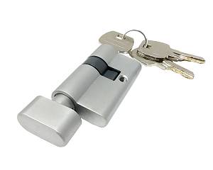 Цилиндр Trion 60мм (30+30) NP Computer keys/Knob никель кл./бараш. (Ск)