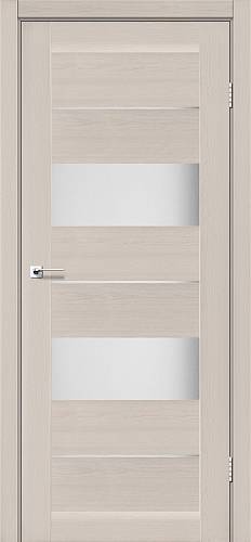 Дверь межкомнатная Leador Canneli дуб латте (800*2000) sincrolam, стекло сатин белый