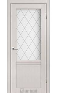 Дверь межкомнатная Darumi Galant-01 Дуб ольс (800*2000) стекло сатин + ромб графит D1