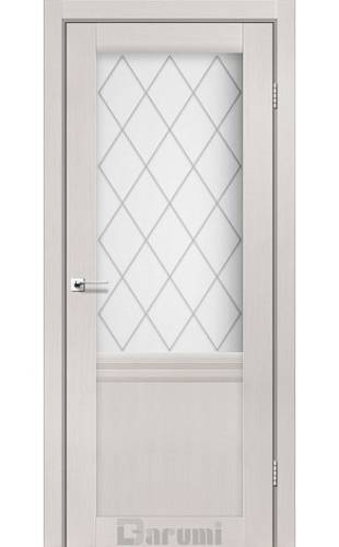 Дверь межкомнатная Darumi Galant-01 Дуб ольс (800*2000) стекло сатин + ромб графит D1