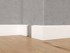 Плінтус Cubu flex 100 (100*13*2500) білий 2,5 м