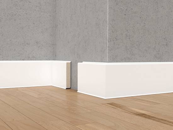 Плінтус Cubu flex 100 (100*13*2500) білий 2,5 м