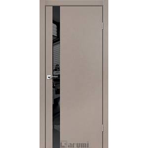 Дверне полотно Darumi  PLATO LINE PTL-04, 800 х 2000, Сірий краст, Lacobel чорний