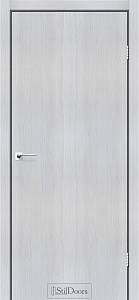 Дверне полотно LOFT  Алюминиевый торец StilDoors Белое дерево (800*2000) ПВХ, глухое