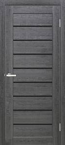 Дверь Doors Smart С018 дуб магма (800*2000) экошпон, черное стекло (Ск)