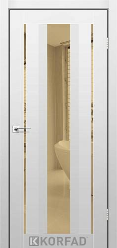 Двери Korfad Aliano AL-02 Super Pet серая 800*2000  зеркало бронза двухстороннее