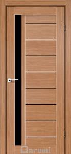 Дверь межкомнатная Darumi Bordo Дуб натуральный (800*2000) стекло черное