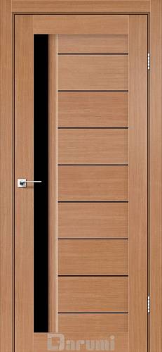 Дверь межкомнатная Darumi Bordo Дуб натуральный (800*2000) стекло черное