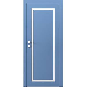 Дверь Родос Porto 2 RAL 5014 (800*2000) окрашенная, стекло двухсторонний сатин