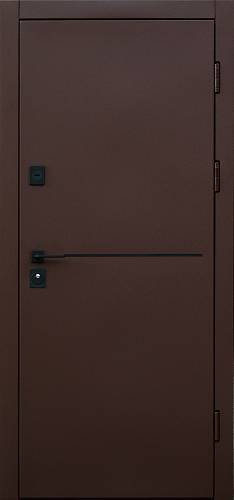Двері вхідні Форт Нокс Краффт Матовый коричневий 8019/Астана розвуд горизонт 850 х 2030 ліва вулиця