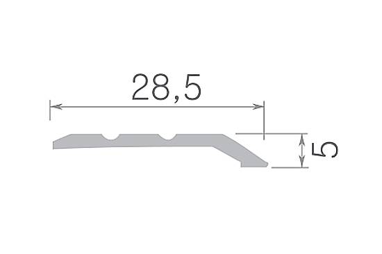 П-1 (226) -07 Поріг Оміс (28,5 * 5мм) різнорівневу косою клен (1800мм)