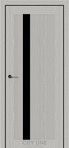 Дверне полотно BLANKET City Line (900 х 2000, Парма Грей, Чорне скло)