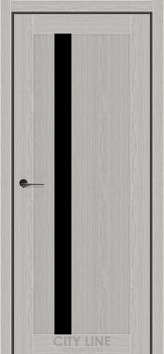 Дверне полотно BLANKET City Line (900 х 2000, Парма Грей, Чорне скло)