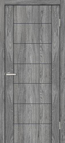 Двері ОМіС Бергамо дуб Юджин ПВХ (800*2000) ПВХ, глухе з гравіюванням