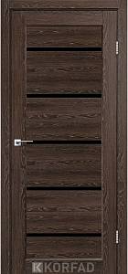 Двери Korfad Porto РR-02  дуб марсала 0,80х2 стекло черное