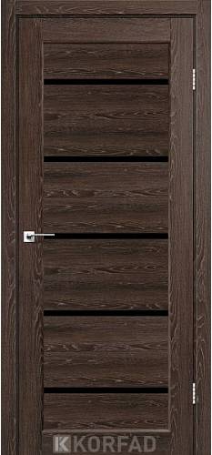 Двери Korfad Porto РR-02  дуб марсала 0,80х2 стекло черное