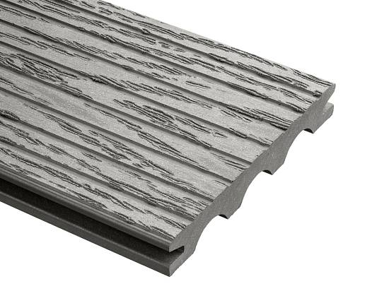 Террасная доска Holzdorf Impress шовная графит (20*140*2400мм) Массив