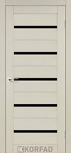 Двери Korfad Porto РR-02  дуб беленый 0,80х2 стекло черное