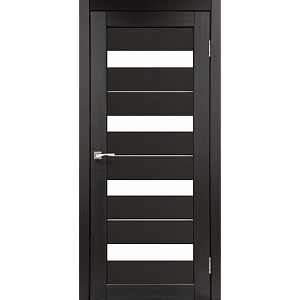 Двери Korfad Deluxe Porto Deluxe PD-02 венге 0,70х2 стекло сатин + металик