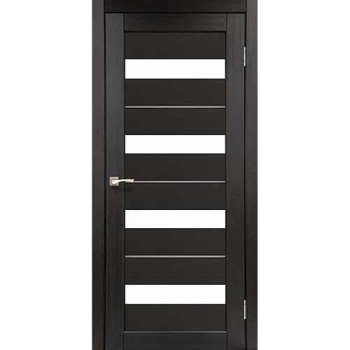 Двери Korfad Deluxe Porto Deluxe PD-02 венге 0,70х2 стекло сатин + металик