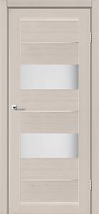 Дверь межкомнатная Leador Canneli дуб латте (800*2000) sincrolam, стекло сатин белый