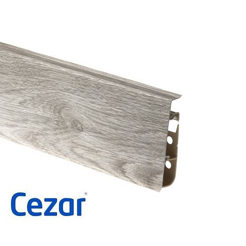 Плінтус ПВХ Hi Line Prestige Cezar Матовый №281 Дуб Масала (74*22*2500)