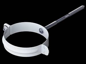 Водосточная система Альта Профиль хомут трубы белый металл. шпилька 160мм (д.95мм) (50шт/уп)