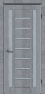 Дверное полотно ART 10.05 (800*2000) титан ПВХ графит стекло (витрина)