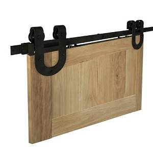 Комплект фурнітури для розсувних дверей Valcomp TEMIDA 100кг для 1 двері 850-1050 мм, чорний матовий