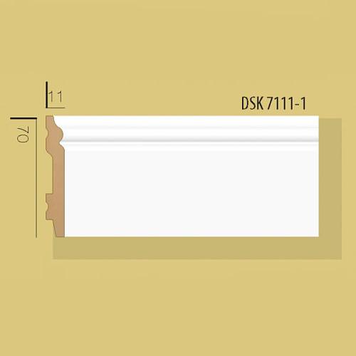 Плинтус Grant Deco DSK 7111-1 белый 71*11*2400мм (35шт/уп)