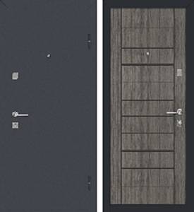 Дверь метал. ТМ Riccardi Street -BIT 06-B(2050х860) серый графит/дуб as правая