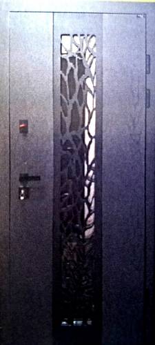 Двері вхідна Портала серія Тріо Термо Полімер G-7 Полімер Антрацит-white2084 850*2040 ліва