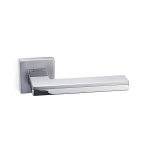 Дверная ручка SYSTEM Larissa RO11 CBM-AL7/CBM Матовый Хром /Белый / Матовый Хром