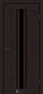 Дверне полотно КДФ Lacrima (600 х 2000, Альба Венге, Чорне скло)