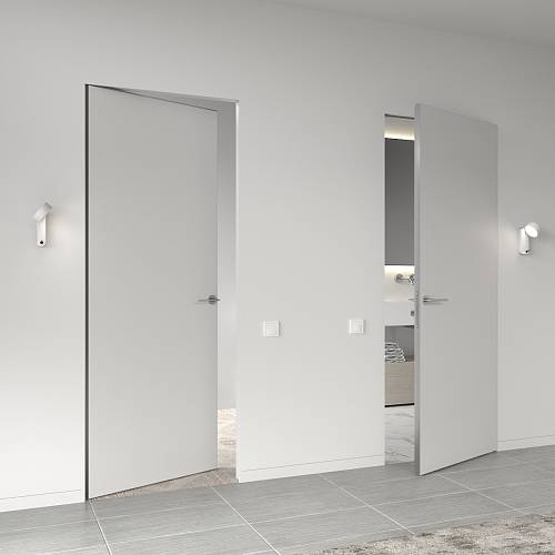 Дверний блок прихованого монтажу No Frame 2000х800х40 мм.+замок STV + 2завіси Otlav+чорн торець відкр Outside прае