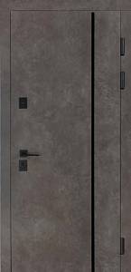 Двері Вхідні Булат Термо Ультра (квадро)мод.546/607 Роксі антр сірий/Біла шагрень зеркало 950права СЧ