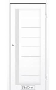 Дверне полотно LONDON StilDoors Белый кристал (800*2000) ПВХ, стекло сатин