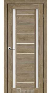 Дверне полотно Darumi  MADRID 800 х 2000, Горіх бургун, Сатин білий, Середник фігурний