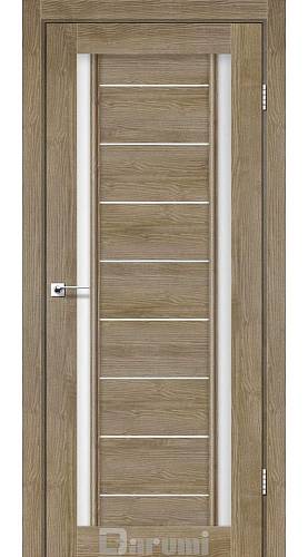 Дверне полотно Дарумі МАДРІД 800 х 2000, Випалений бургун, Білий атлас, Фігурний центр